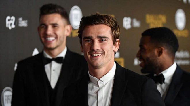 Antoine Griezmann at the 2018 Balon d'Or awards